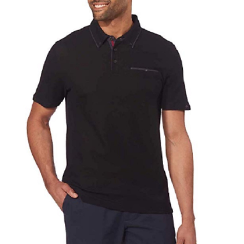 Men’s ENGLISH LAUNDRY Solid Black Polo